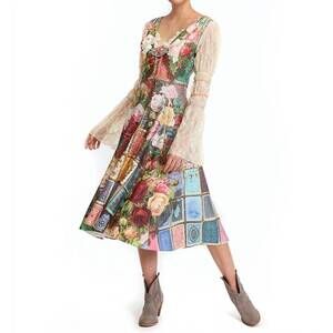 NEW IPNG fortune in flowerland midi dress in card